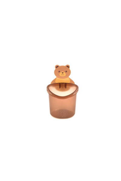 Choice brown 2pcs Bathroom Bear Toothbrush Holder Wall Mounted Non-Stick Bear...