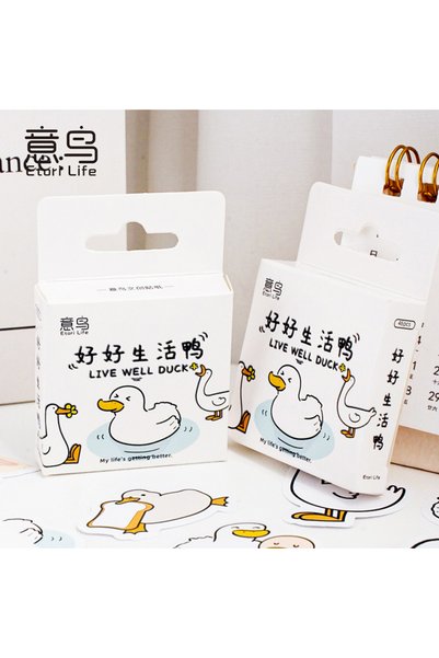 Choice a Etori Life46pcs/pack Good Life Duck Album decorative stickers Self-a...