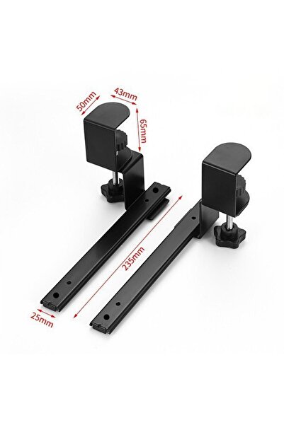 Choice black 2 Pieces Under Desk Keyboard Tray Slide Furniture Desk Side Moun...