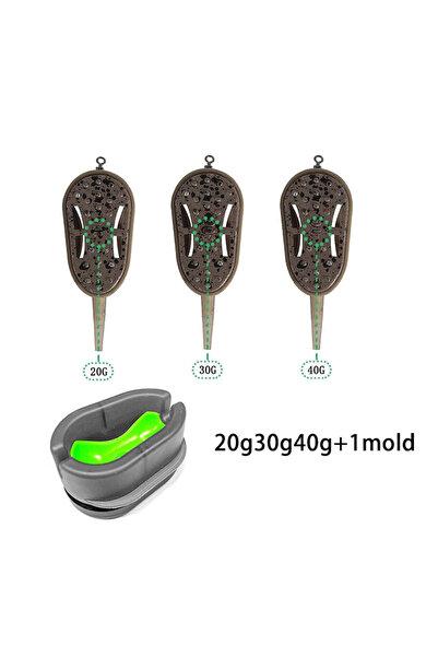 Choice 20g30g40g YOTO Carp Fishing Method Feeder Set，Inline Fishing Bait with...