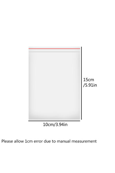 Choice 10x15cm100pcs Transparent Ziplock Bag, Sealed Department Store Bag, Sm...