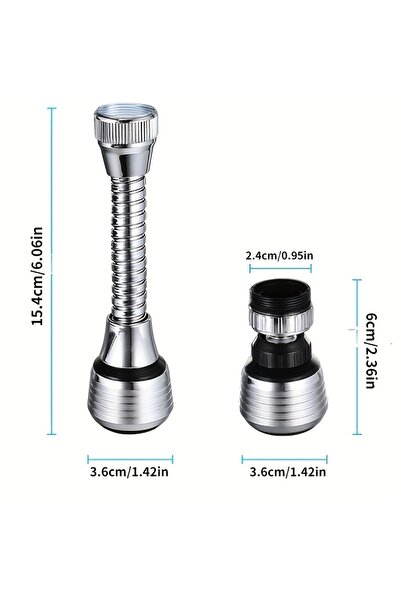 Choice1 59.5mm high 360 Rotate Swivel Faucet Nozzle Filter Adapter Water Savi...