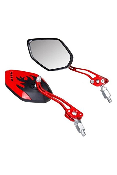 Choice Red 2Pcs Universal Motorcycle Rearview Mirror 8mm 10mm for Honda Suzuk...