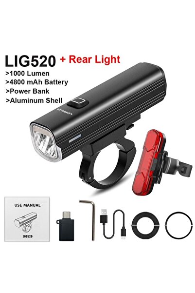 Choice 520 set 2 NEWBOLER 1000 Lumen Flashlight For Bicycle USB Bike Front Re...