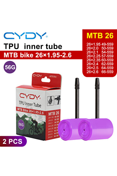 Choice 26x1.95-2.6 2PCS CYDY TPU MTB Bike Inner Tube Camera 29 26 27.5 29x1.9...