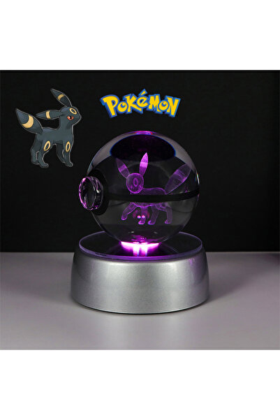 Choice16 Umbreon Pokemon 3D Crystal Ball Figure Toys Pokeball Mimikyu Bulbasa...