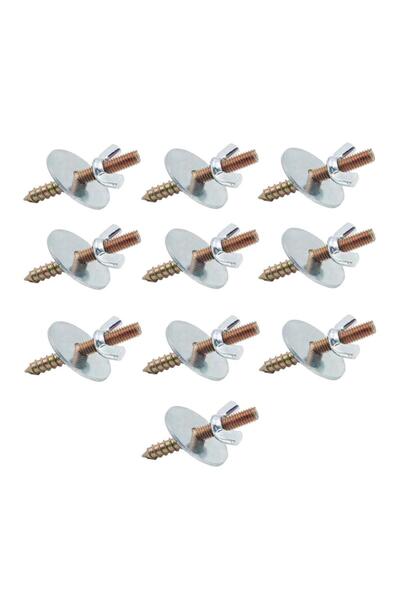 Choice 10 Pieces Nut Screw Mount Kits Bird Cage Perch Screws and Nuts Screw N...