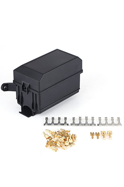 Choice black 6 way Fuse Relay Holder Box Socket with 41pcs pins for Auto Car ...