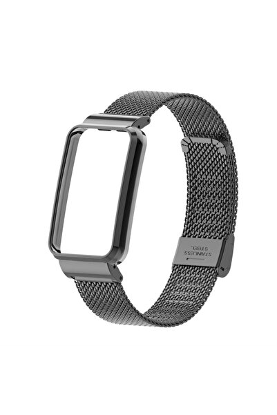 Choice For Mi Band 7 Pro black Metal Strap Case Protector for Mi Band 7 Pro B...