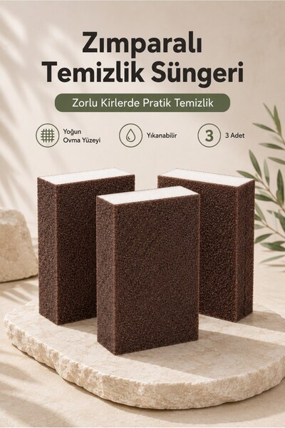 Monteor Sanding Cleaning Sponge 10X7X2.5 cm Strong Scrubbing Sponge for Pans ...
