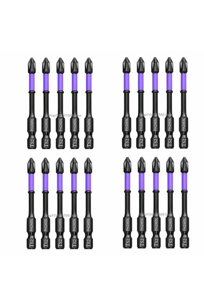 Choice12 65mm 20Pcs 5-60PCS PH2 Impact Driver Bit Set Magnetic Cross Screwdri...