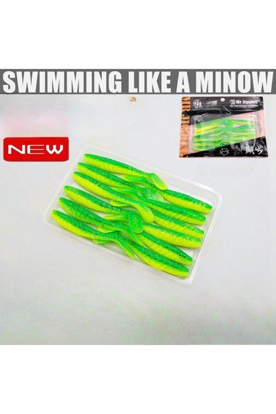 Choice 7.5cm 3.62g-12pcs 3 12/16/20pcs Paddle T Tail Soft Bait Swing Wobbler ...