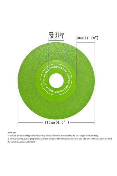 Choice1 B style Brazed Diamond Saw Blade 115mm Cutting and Grinding Dual Use ...