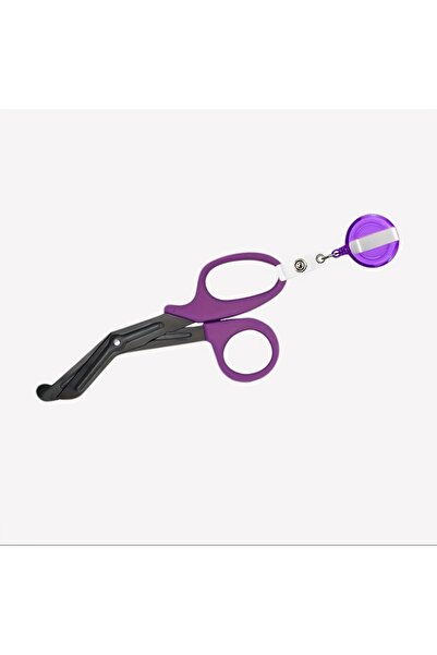 Choice4 purple 1/2/3 Sets Nursing Scissors with Retractable Badge Reel, Stain...