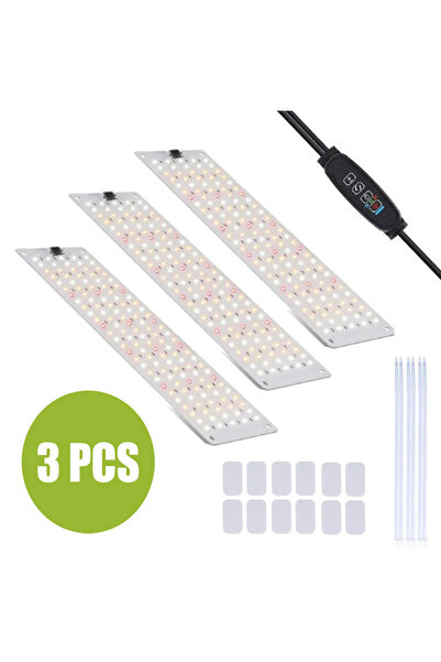 Choice EU 3 pack LED Grow Panel Light Ultra-thin Full Spectrum Dimmable Timer...