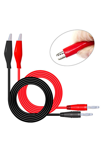 Choice 4mm Alligator Cilp To Banana Plug Test Cable Lead Connector Dual Teste...