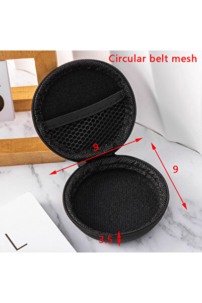 KOQZM 9x9x3.5 Portable Mini 3C Hard Shell Digital Gadgets Storage Bag Artific...