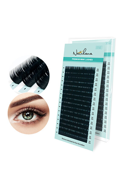 Choice61 11mm 0.07mm CC black NATUHANA Korea PBT 16 Rows CC DD Curl Eyelash E...