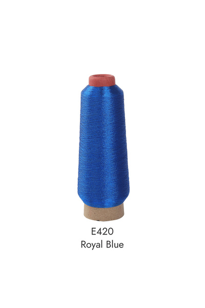 Choice E420 Royal Blue 150D 3000M Per Cone Metallic Thread Yarn For Computeri...