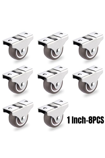 Choice 1 Inch-8PCS 4/8Pcs Mini Rigid Caster Wheels,Small Low Profile Rolling ...