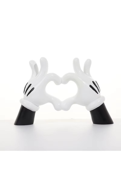 Choice4 1pc Hand White Aesthetic Hand Figurines Worship Money Creative Resin ...
