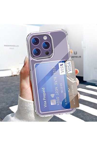 Choice For iPhone 16 Transparent Luxury Transparent Wallet Card Slots Holder ...