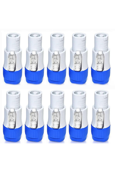 Choice1 10pcs Grey 10Pcs 3Pin Powercon XLR Connector 20A 250V Power Socket Ma...
