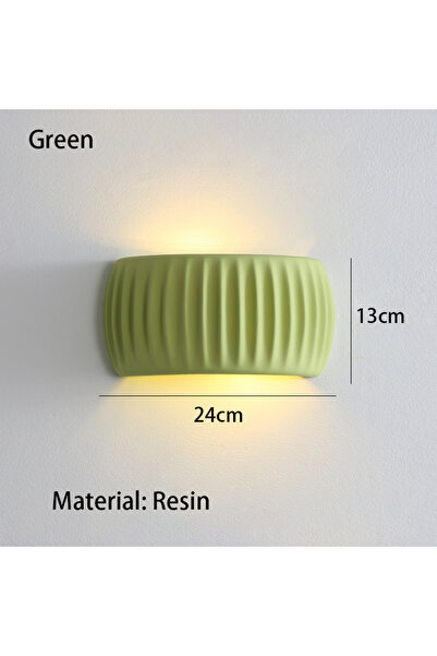 Choice Warm White (2700-3500K) 220V Green French European Wall Lamp Resin Bed...