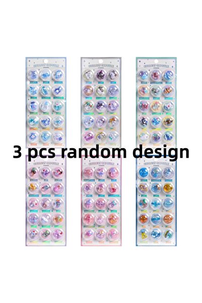 choice2 3 pcs random design 3 pcs/6 pcs Random 3D Creative Space Food Cartoon...
