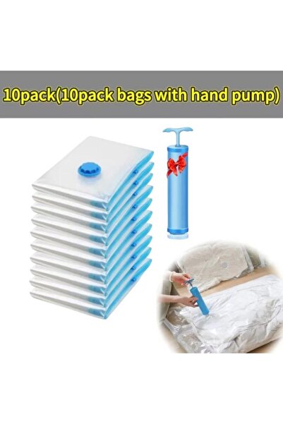 Choice25 80x100cm 10pack with 1 pump 1-10pcs Thickened Vacuum Compression Bag...