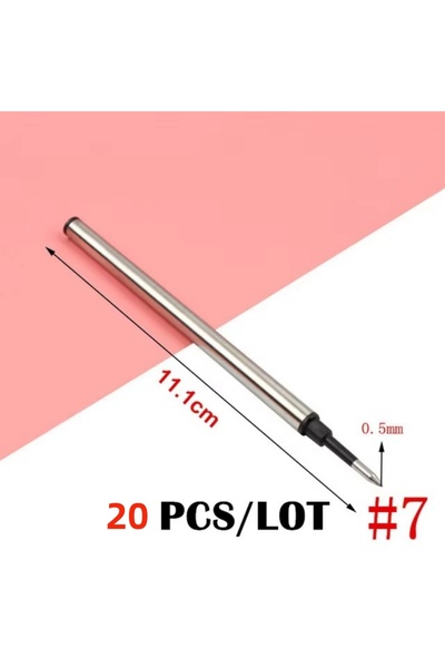 Choice black 20PCS 11.1cm 20Pcs/Set Pen Refill Different Metal Ballpoint Pen ...