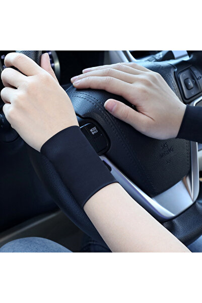 Choice7 One Size Black(8cm) Ice Silk Wrist Guard Men Warm Thin Elastic Exerci...