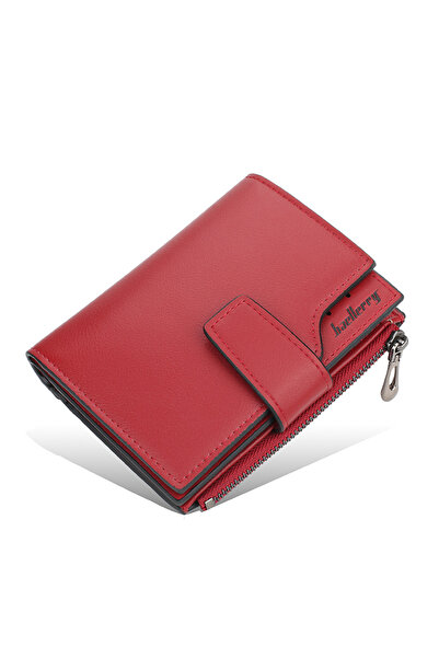 Choice9 Red Baellerry Fashion Short Wallet for Women Zipper Card Holder Lady'...