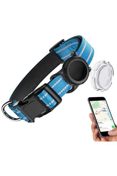 Choice No AirTag-S(25-43cm) Blue (No Tracker) Waterproof Air Tag Dog Collar w...