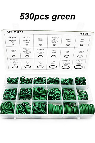 Choice1 530 pcs green O-Ring Assortment Kit Set Nitrile Rubber High Pressure ...