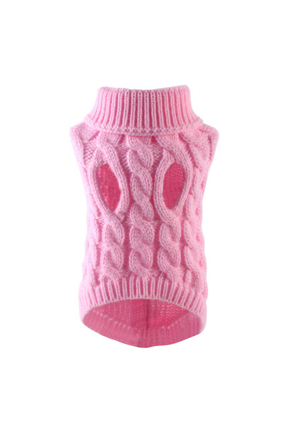 Choice L Pink New Pet Small Pet Dog Clothes Sweater Fashion Autumn Winter Sol...