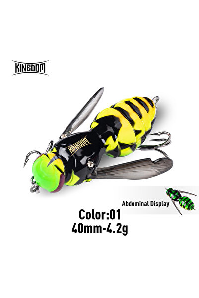 Choice KINGDOM 40mm-4.2g-01 Kingdom Fishing Lures Artificial Bait 4.2g 40mm 6...