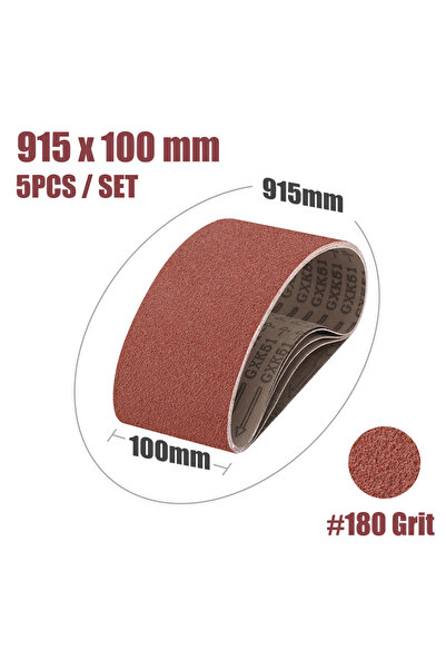 Choice1 5pcs 180 Grit XCAN 5pcs 100x915mm Sanding Belts 4x36 inch Abrasive Be...