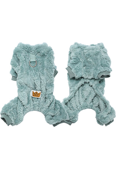 Choice M Green Pet Dog Clothes Cozy Soft Fleece Puppy Cat Jumpsuit For Small ...