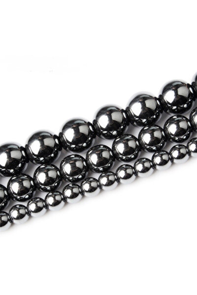 Choice 8mm approx 51pcs 6-10mm Natural Stone Hematite Round Beads 6-10mm Non ...