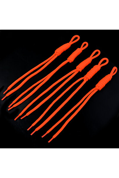 Choice19 24-28cm 5pcs Fluorescent Orange 5pcs Colorful Braided Lanyard Keycha...