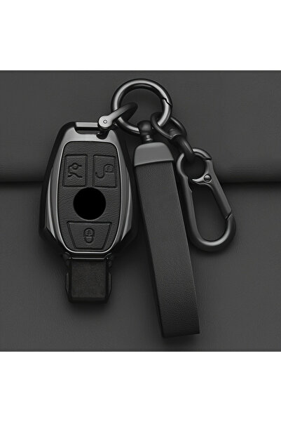 Choice1 3 Button Black Alloy Style Car Key Case Cover Shell Fob For Mercedes ...