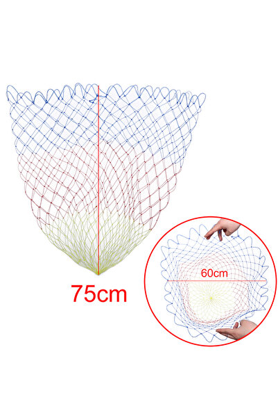 Choice 60cm Nylon Fishing Nets Fishing Trackle Collapsible Rhombus Mesh Hole ...