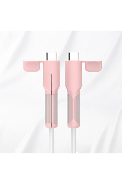Choice Pink C to C USB Type C Charging Cable Saver Sleeve Data Line Cord Prot...