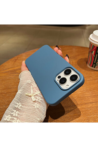 Choice iPhone 13 mini Dark Blue For Magsafe Magnetic Solid Color Liquid Silic...