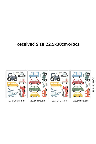 Choice MULTI Cartoon Tractor Helicopter Car Wall Stickers for Kid Room Living...