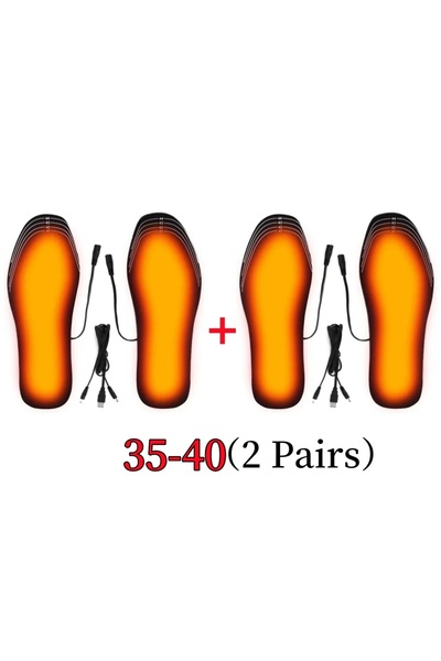 choice2 35-40 (زوجان) نعال أحذية مدفأة بالـ USB مقاس 35-46، قابلة للتخصيص، وس...