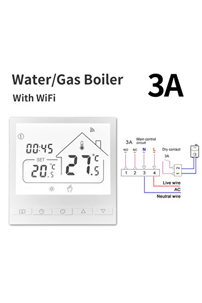 choice2 WiFi WaterGas Boiler Tuya WiFi Smart Thermostat Water/Gas Boiler Elec...