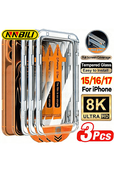 Choice19 3 Pieces iPhone17e NNBILI 3pcs Oleophobic Coating Dust Free Easy Ins...