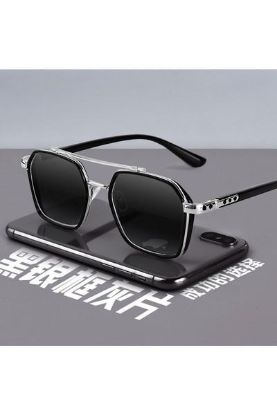 Choice Black Silver Photochromic Sunglasses for Women/Men Metal Frame UV400 F...